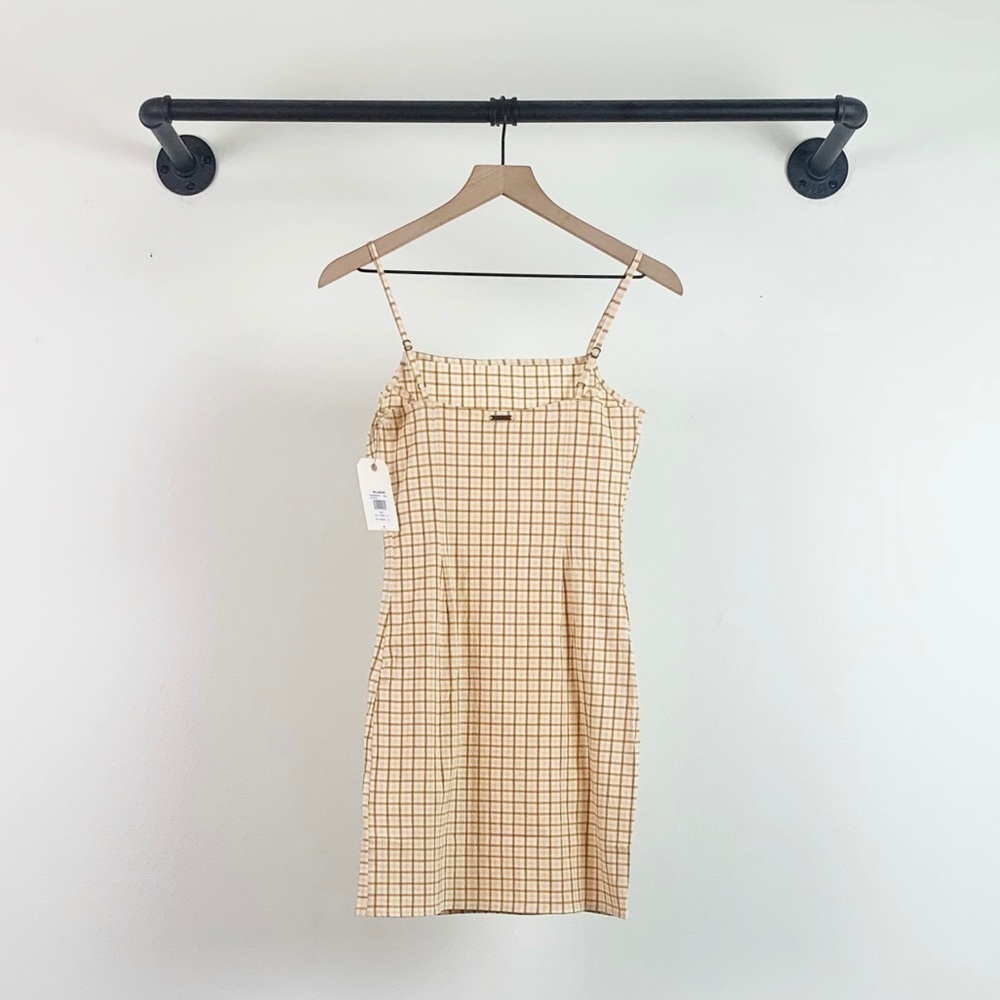NWT Billabong Cruising Plaid Slit Mini Bodycon Dress - Picture 8 of 9